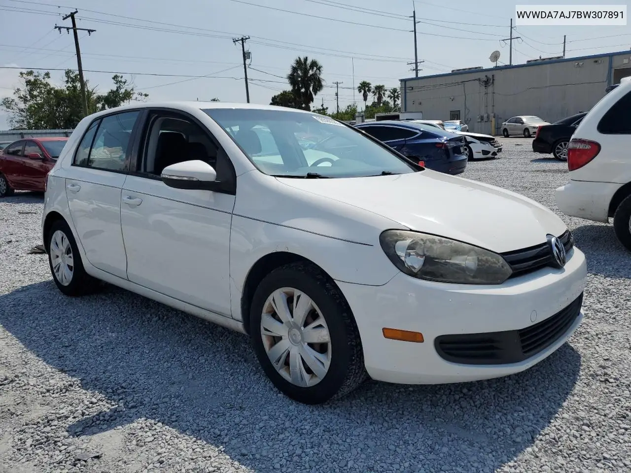 2011 Volkswagen Golf VIN: WVWDA7AJ7BW307891 Lot: 56596585