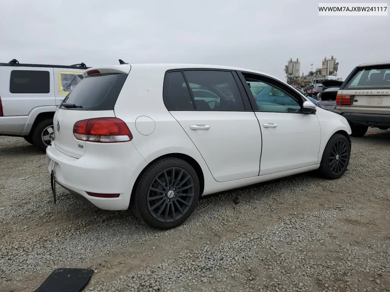2011 Volkswagen Golf VIN: WVWDM7AJXBW241117 Lot: 59702745
