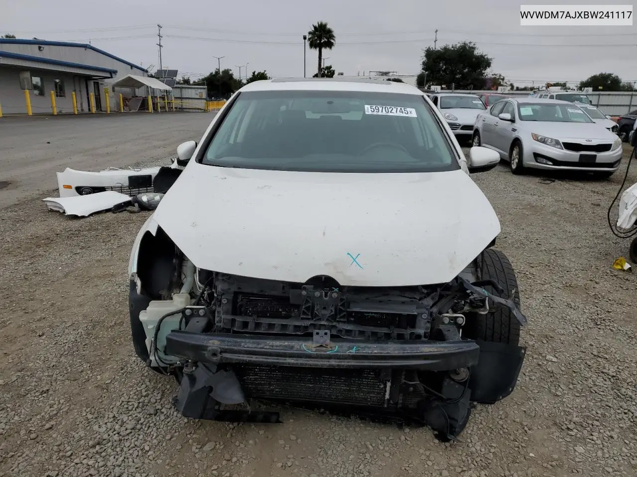 2011 Volkswagen Golf VIN: WVWDM7AJXBW241117 Lot: 59702745