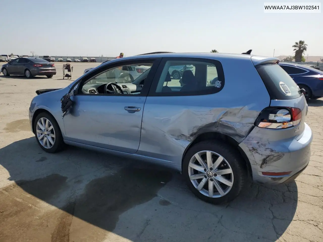 2011 Volkswagen Golf VIN: WVWAA7AJ3BW102541 Lot: 59846315