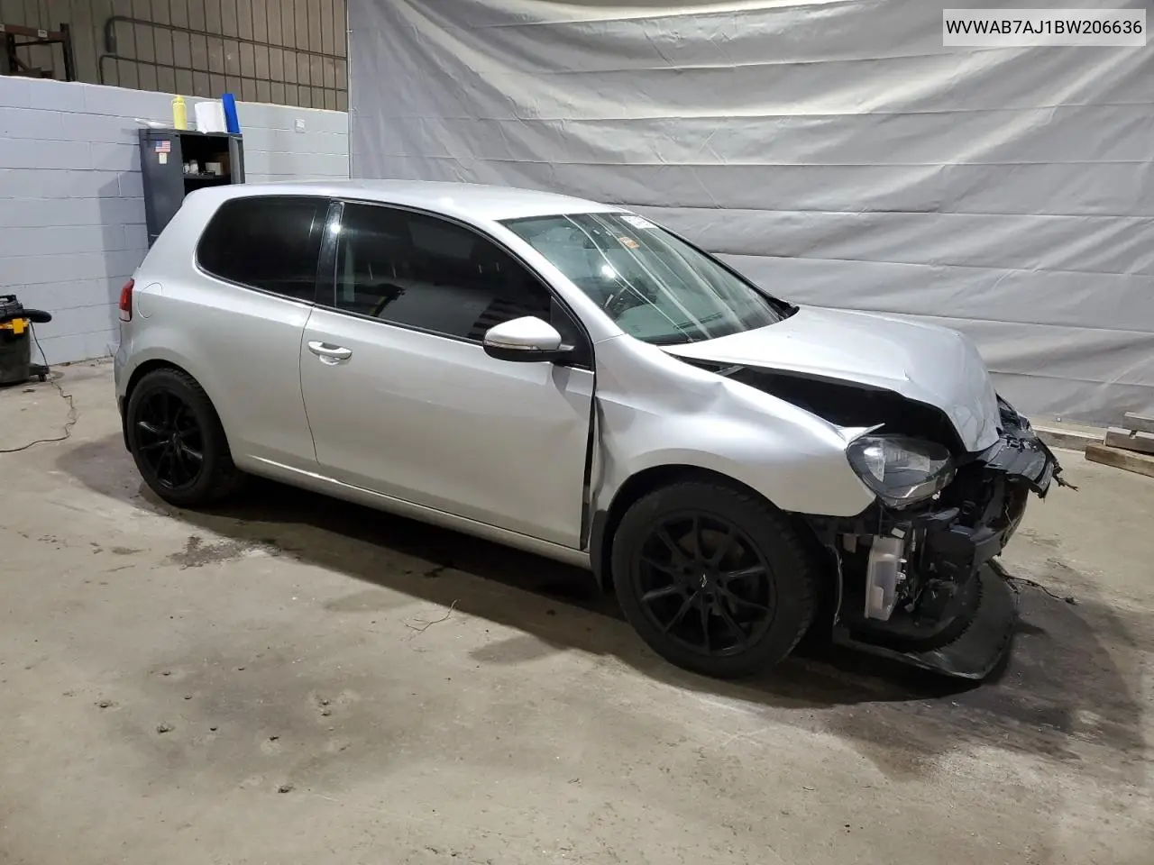 2011 Volkswagen Golf VIN: WVWAB7AJ1BW206636 Lot: 60041995