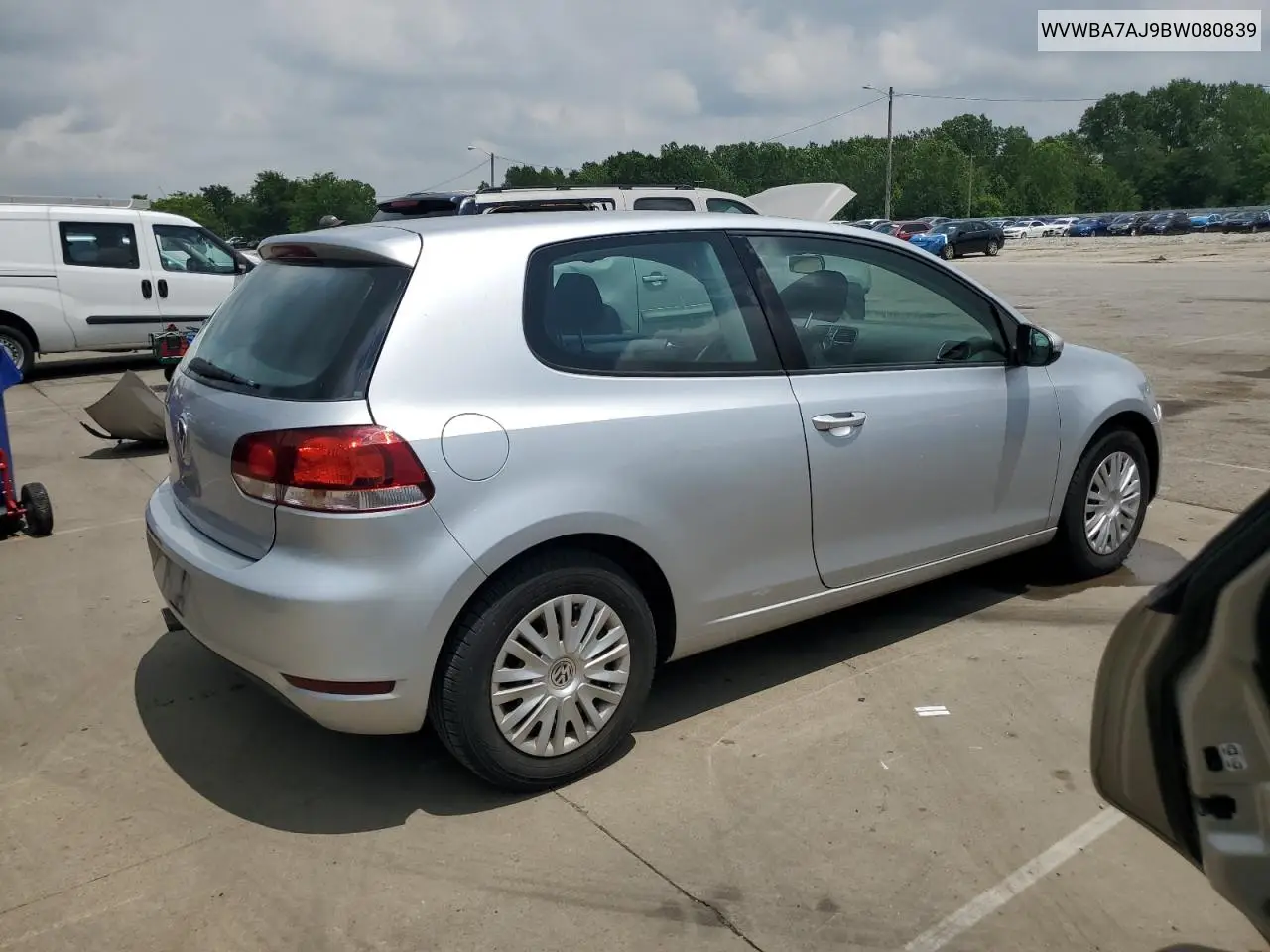 2011 Volkswagen Golf VIN: WVWBA7AJ9BW080839 Lot: 62529925