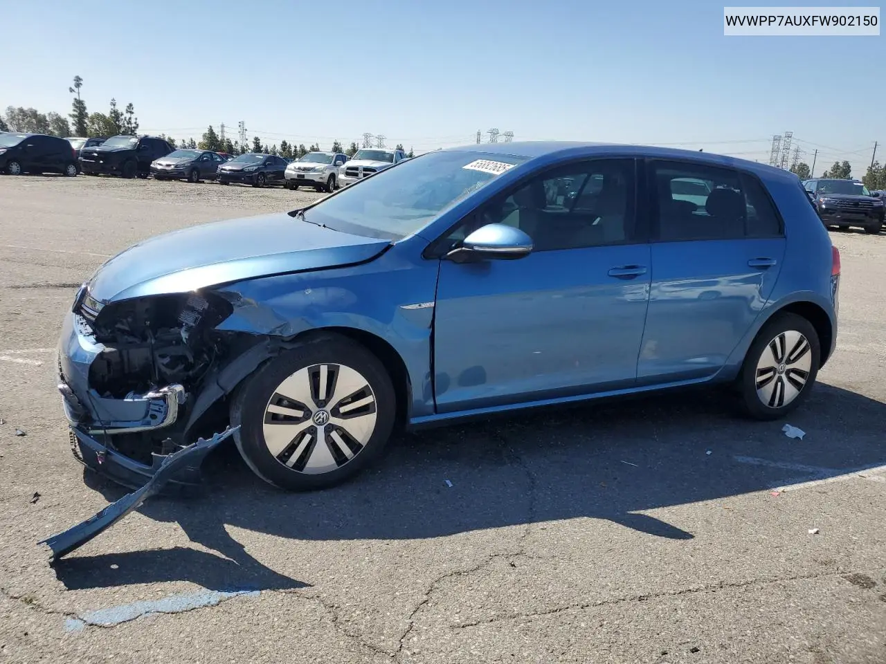 2015 Volkswagen E-Golf Sel Premium VIN: WVWPP7AUXFW902150 Lot: 55882685