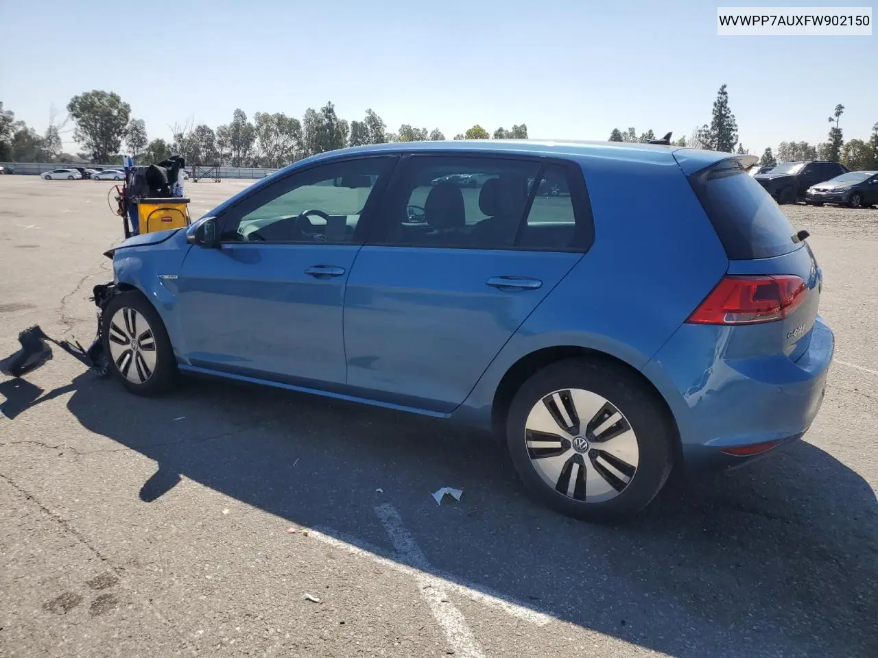 2015 Volkswagen E-Golf Sel Premium VIN: WVWPP7AUXFW902150 Lot: 55882685