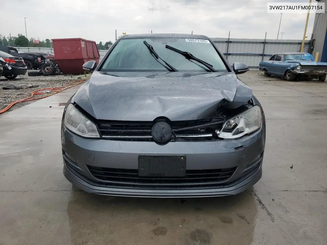 2015 Volkswagen Golf VIN: 3VW217AU1FM007154 Lot: 59573105
