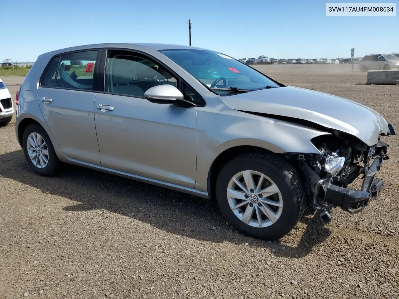 2015 Volkswagen Golf VIN: 3VW117AU4FM008634 Lot: 62887385