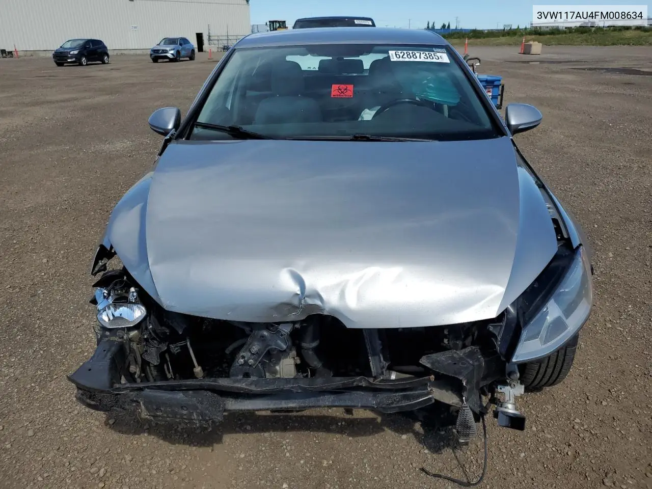2015 Volkswagen Golf VIN: 3VW117AU4FM008634 Lot: 62887385
