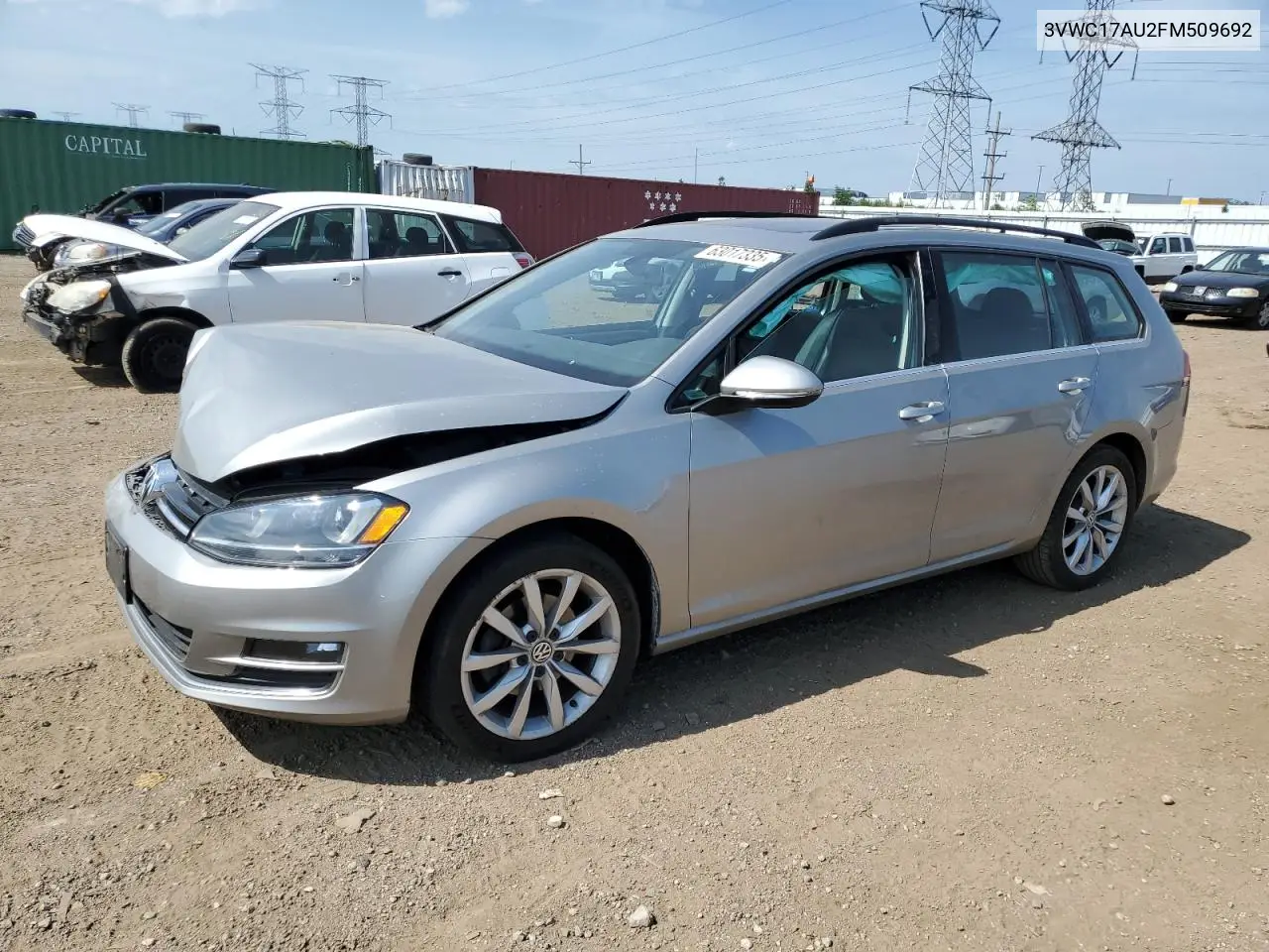 2015 Volkswagen Golf Sportwagen S VIN: 3VWC17AU2FM509692 Lot: 63017335