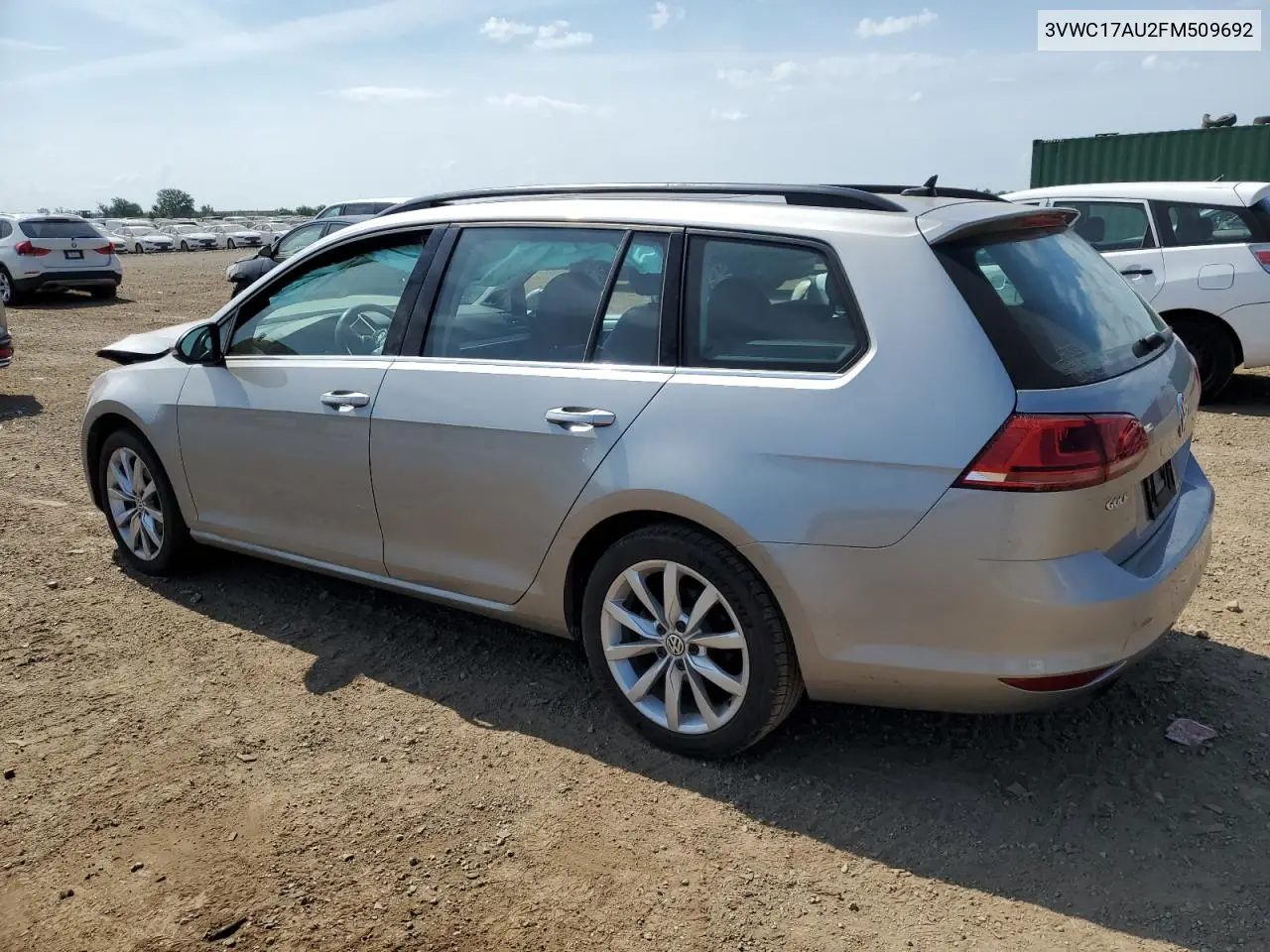 2015 Volkswagen Golf Sportwagen S VIN: 3VWC17AU2FM509692 Lot: 63017335