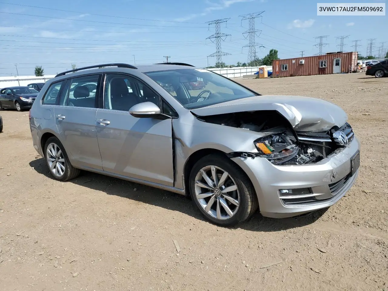 2015 Volkswagen Golf Sportwagen S VIN: 3VWC17AU2FM509692 Lot: 63017335