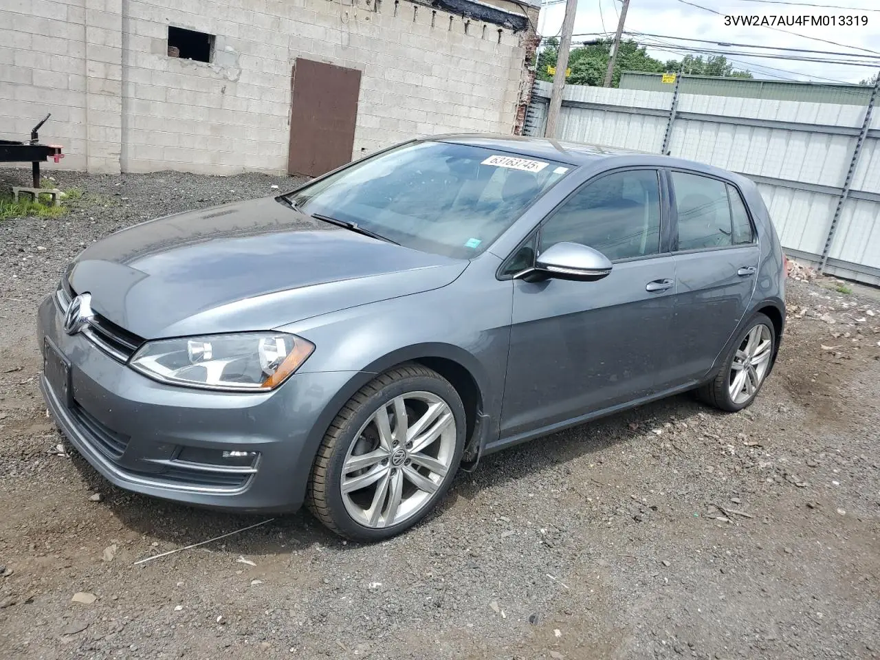 2015 Volkswagen Golf Tdi VIN: 3VW2A7AU4FM013319 Lot: 63163745