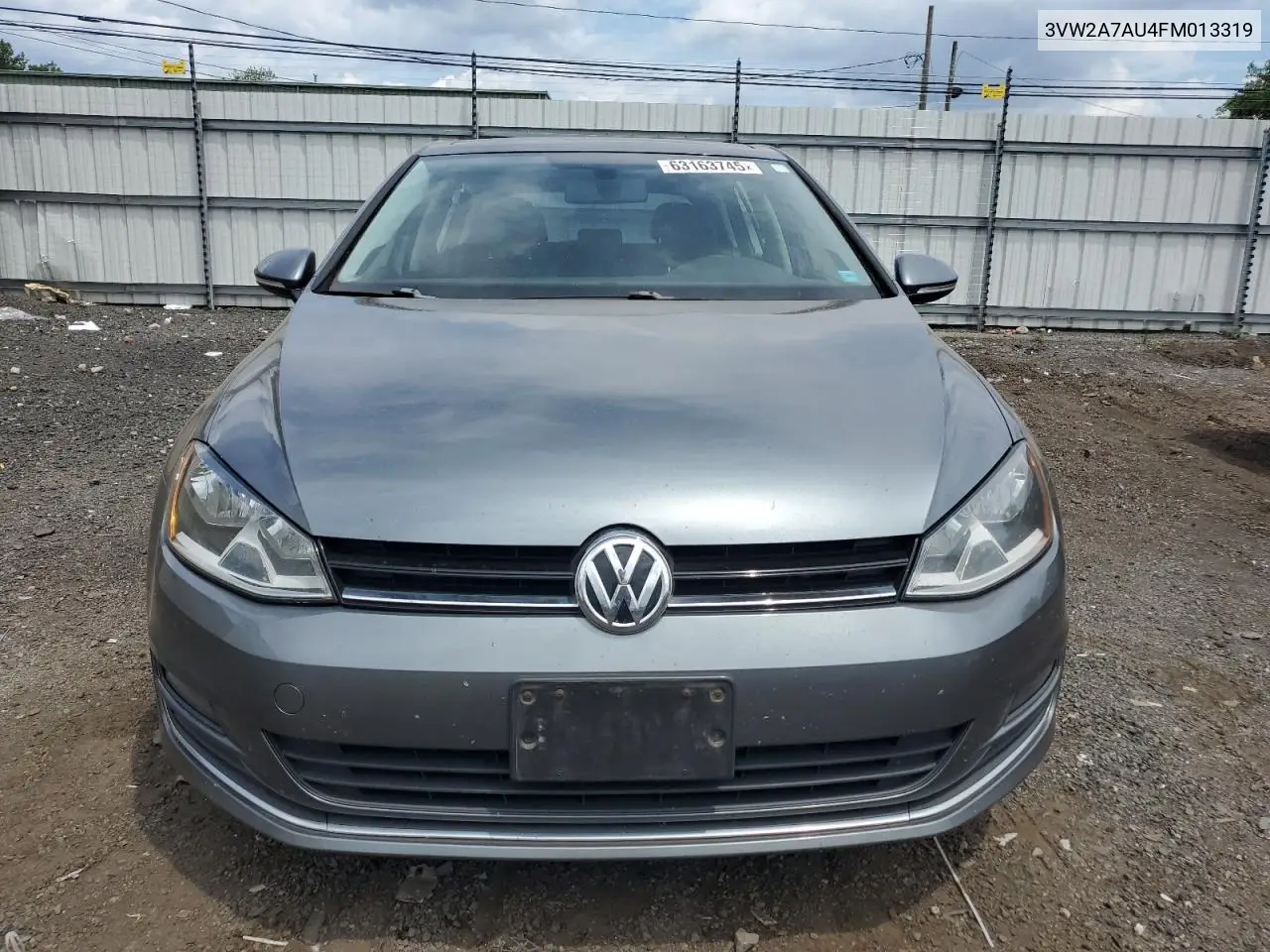 2015 Volkswagen Golf Tdi VIN: 3VW2A7AU4FM013319 Lot: 63163745