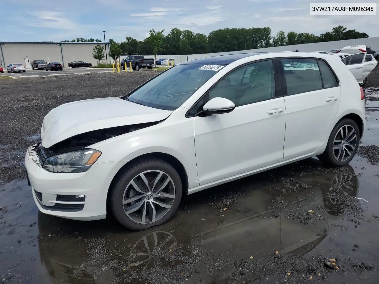 2015 Volkswagen Golf VIN: 3VW217AU8FM096348 Lot: 63266275