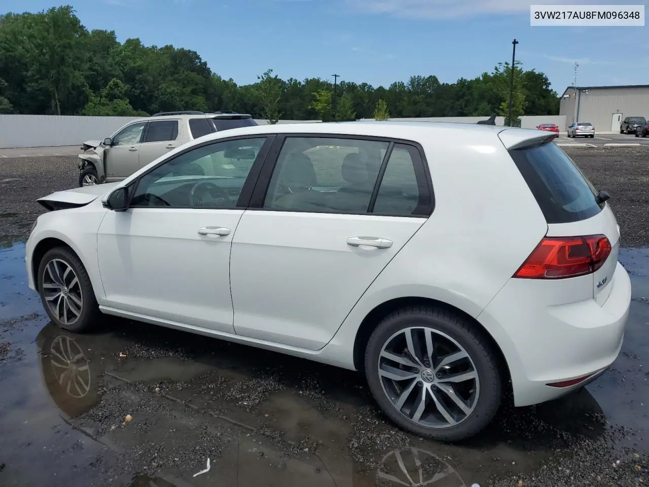 2015 Volkswagen Golf VIN: 3VW217AU8FM096348 Lot: 63266275