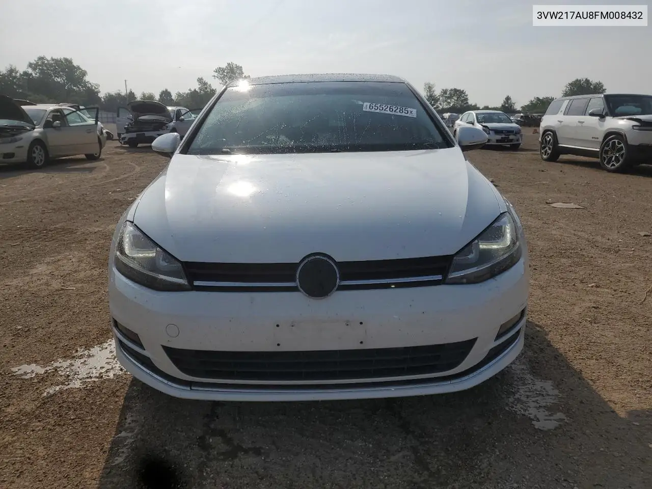 2015 Volkswagen Golf VIN: 3VW217AU8FM008432 Lot: 65526285