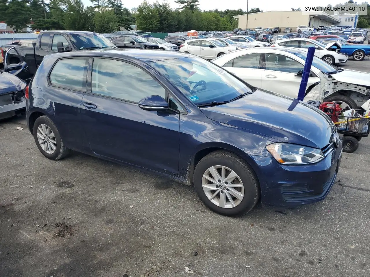 2015 Volkswagen Golf VIN: 3VW917AU5FM040110 Lot: 65553405