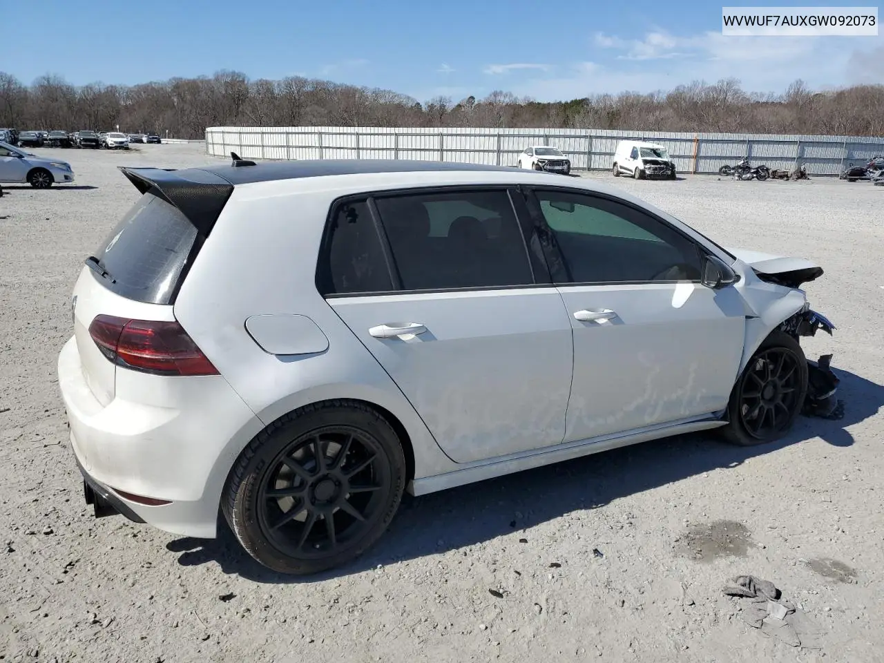 2016 Volkswagen Golf R VIN: WVWUF7AUXGW092073 Lot: 46811405