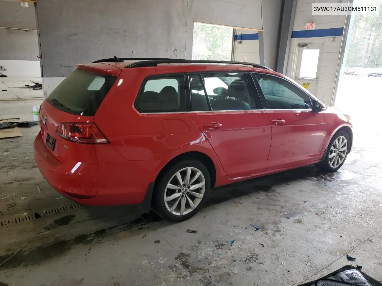 2016 Volkswagen Golf Sportwagen S VIN: 3VWC17AU3GM511131 Lot: 52038325