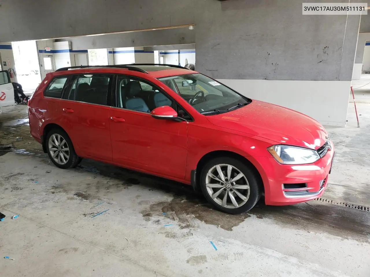 2016 Volkswagen Golf Sportwagen S VIN: 3VWC17AU3GM511131 Lot: 52038325