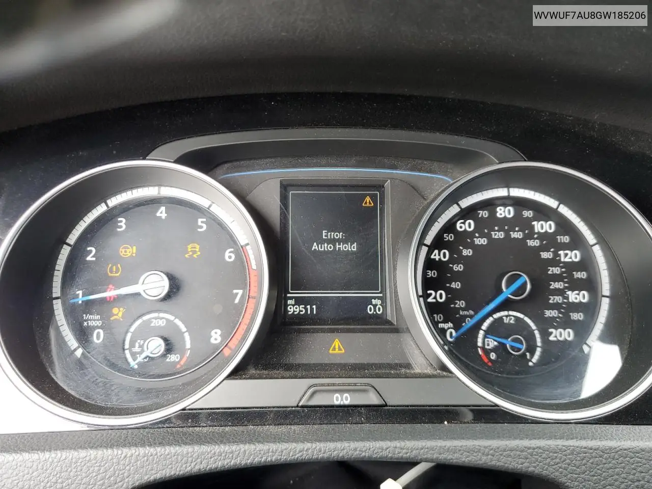 2016 Volkswagen Golf R VIN: WVWUF7AU8GW185206 Lot: 56855225