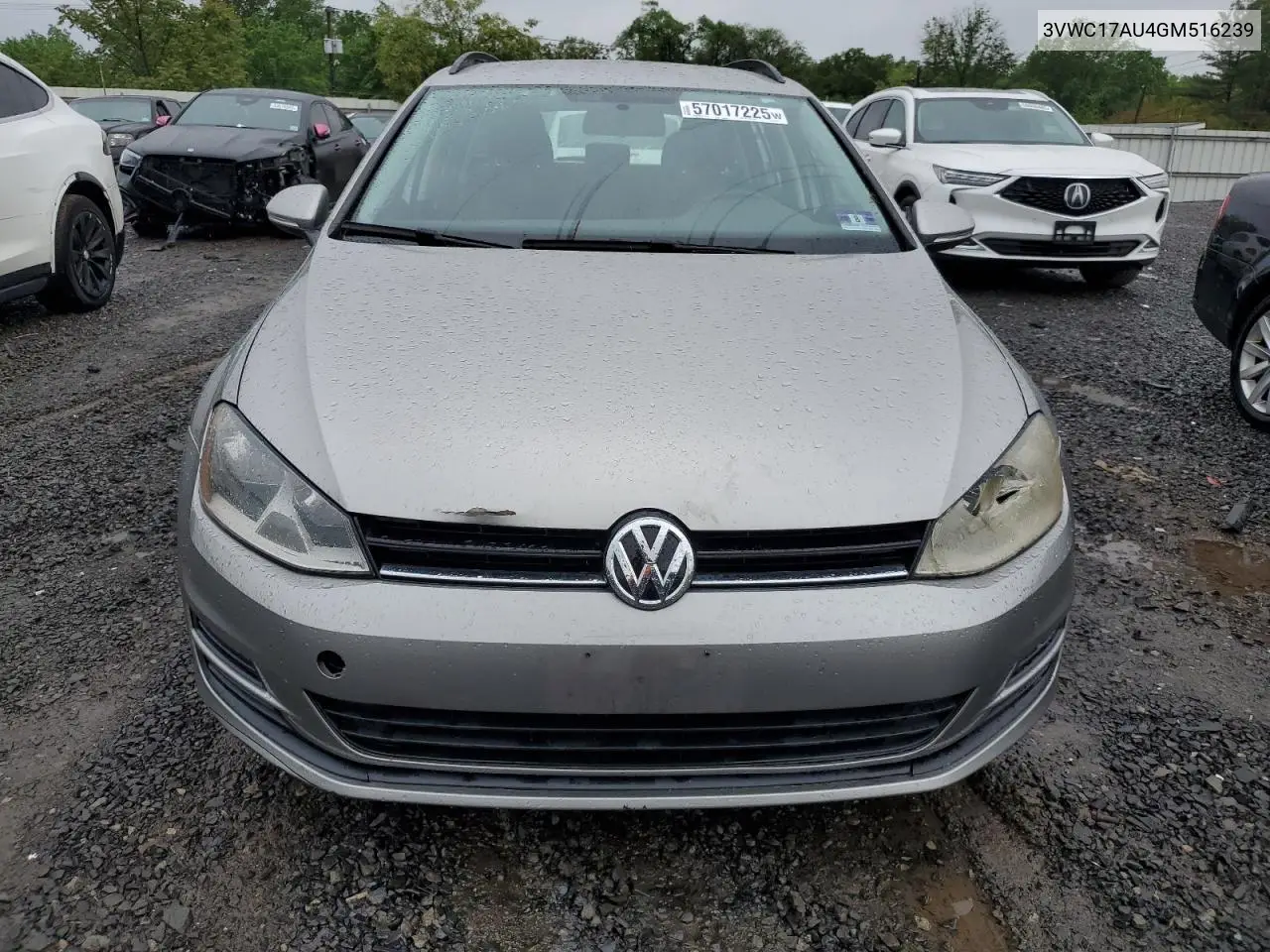2016 Volkswagen Golf Sportwagen S VIN: 3VWC17AU4GM516239 Lot: 57017225
