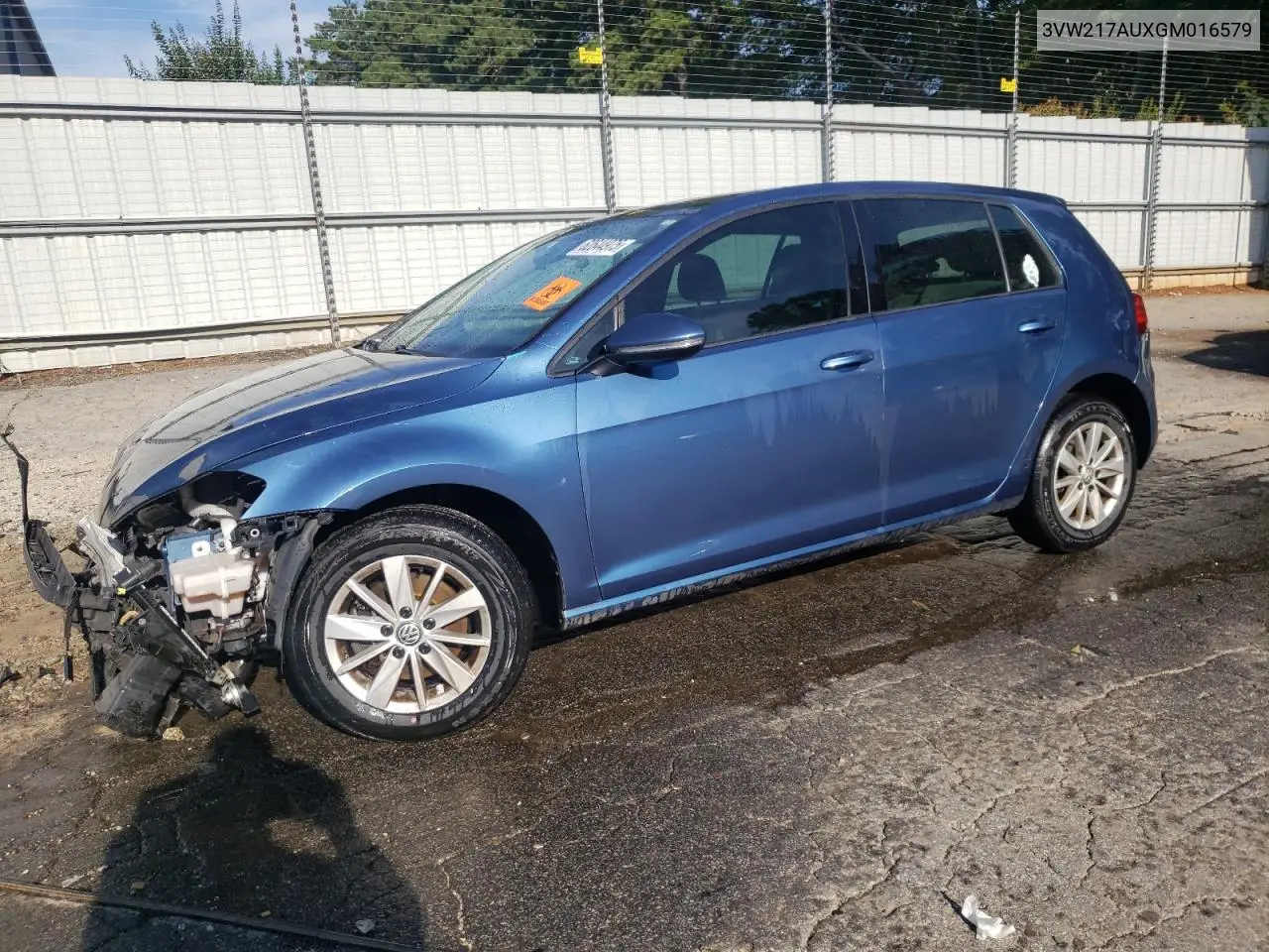 2016 Volkswagen Golf S/Se VIN: 3VW217AUXGM016579 Lot: 62644975