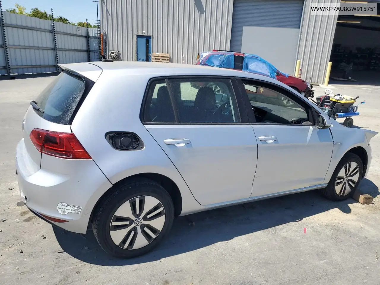2016 Volkswagen E-Golf Se VIN: WVWKP7AU8GW915751 Lot: 62710895