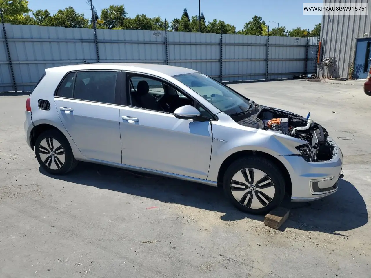 2016 Volkswagen E-Golf Se VIN: WVWKP7AU8GW915751 Lot: 62710895