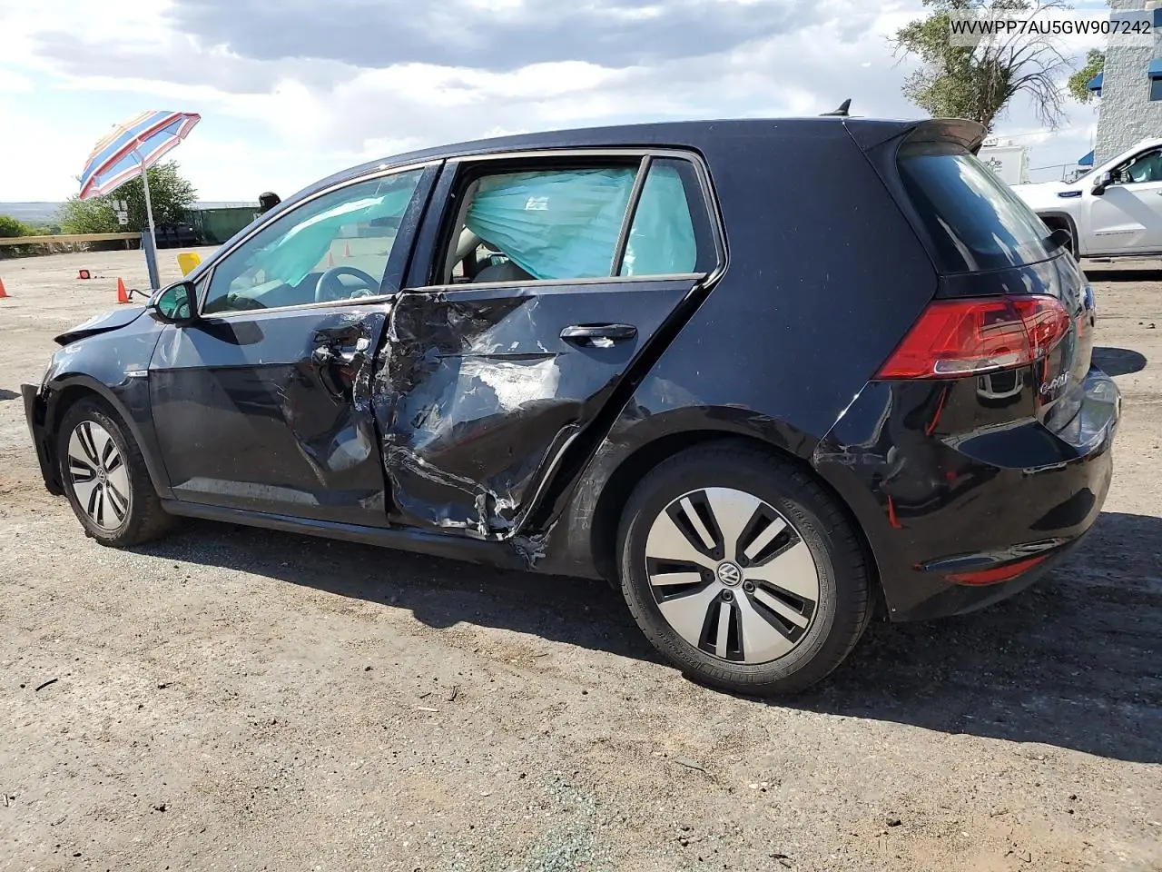 2016 Volkswagen E-Golf Sel Premium VIN: WVWPP7AU5GW907242 Lot: 62742855