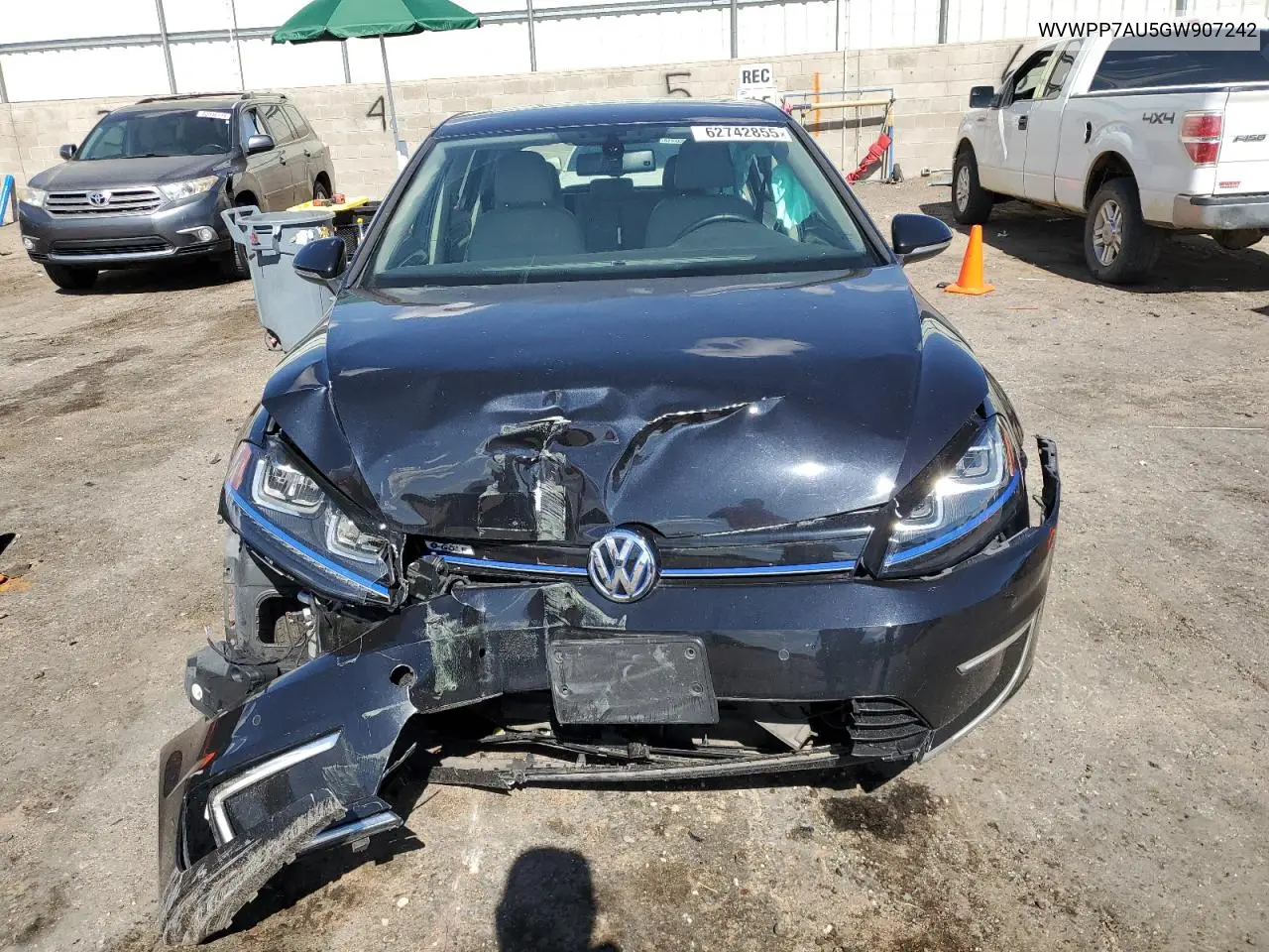 2016 Volkswagen E-Golf Sel Premium VIN: WVWPP7AU5GW907242 Lot: 62742855