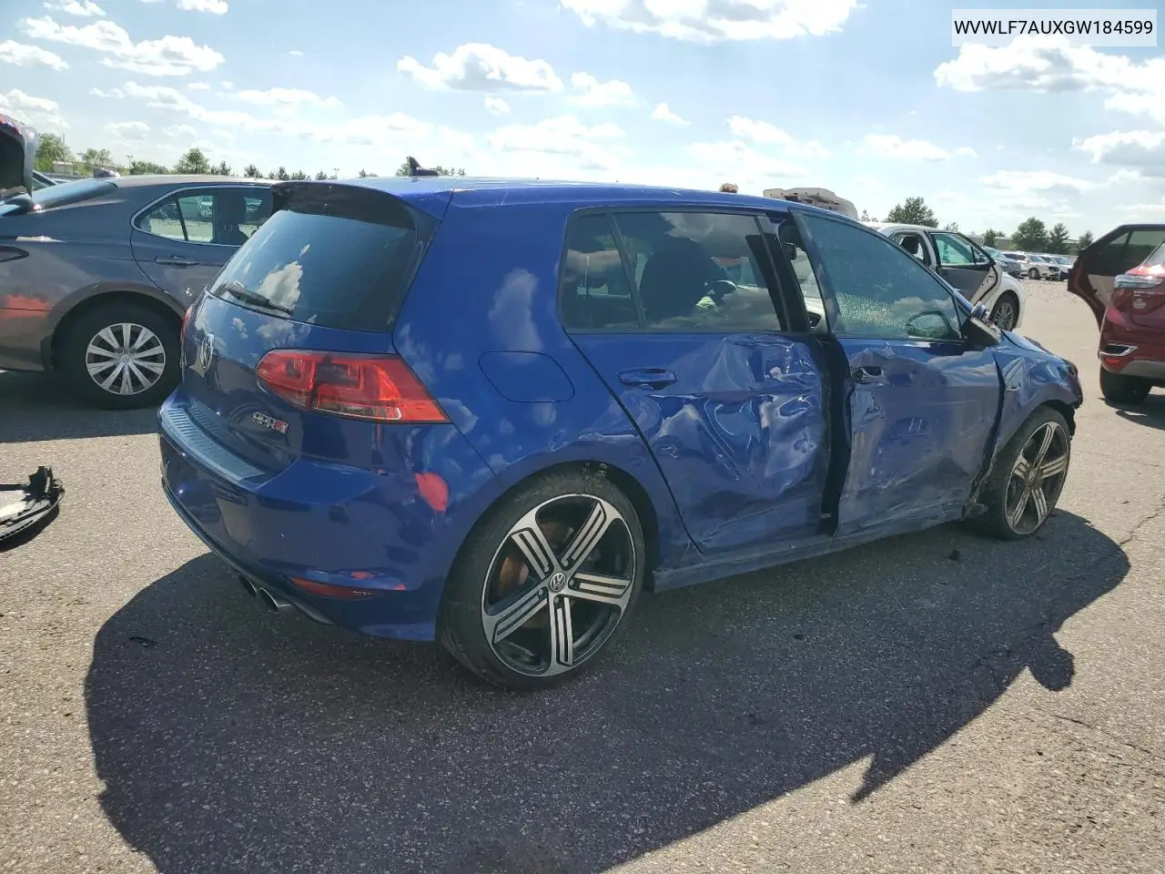 2016 Volkswagen Golf R VIN: WVWLF7AUXGW184599 Lot: 63307445