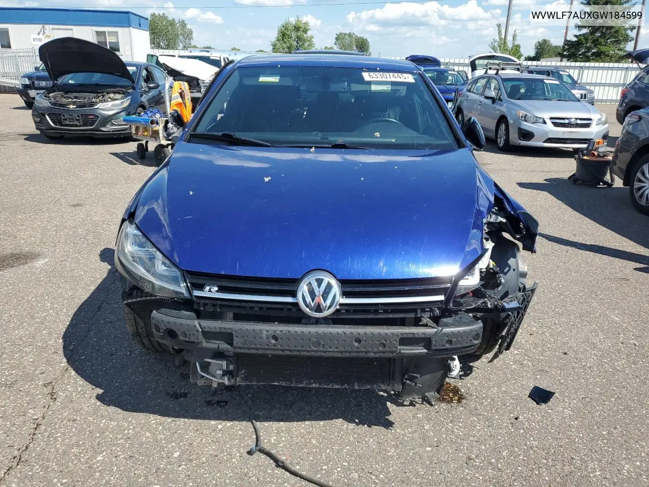 2016 Volkswagen Golf R VIN: WVWLF7AUXGW184599 Lot: 63307445