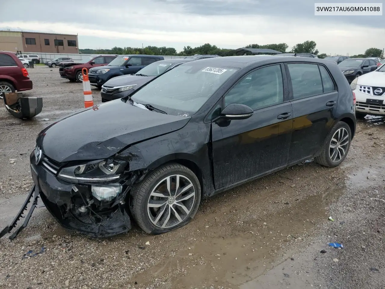 2016 Volkswagen Golf S/Se VIN: 3VW217AU6GM041088 Lot: 65631285