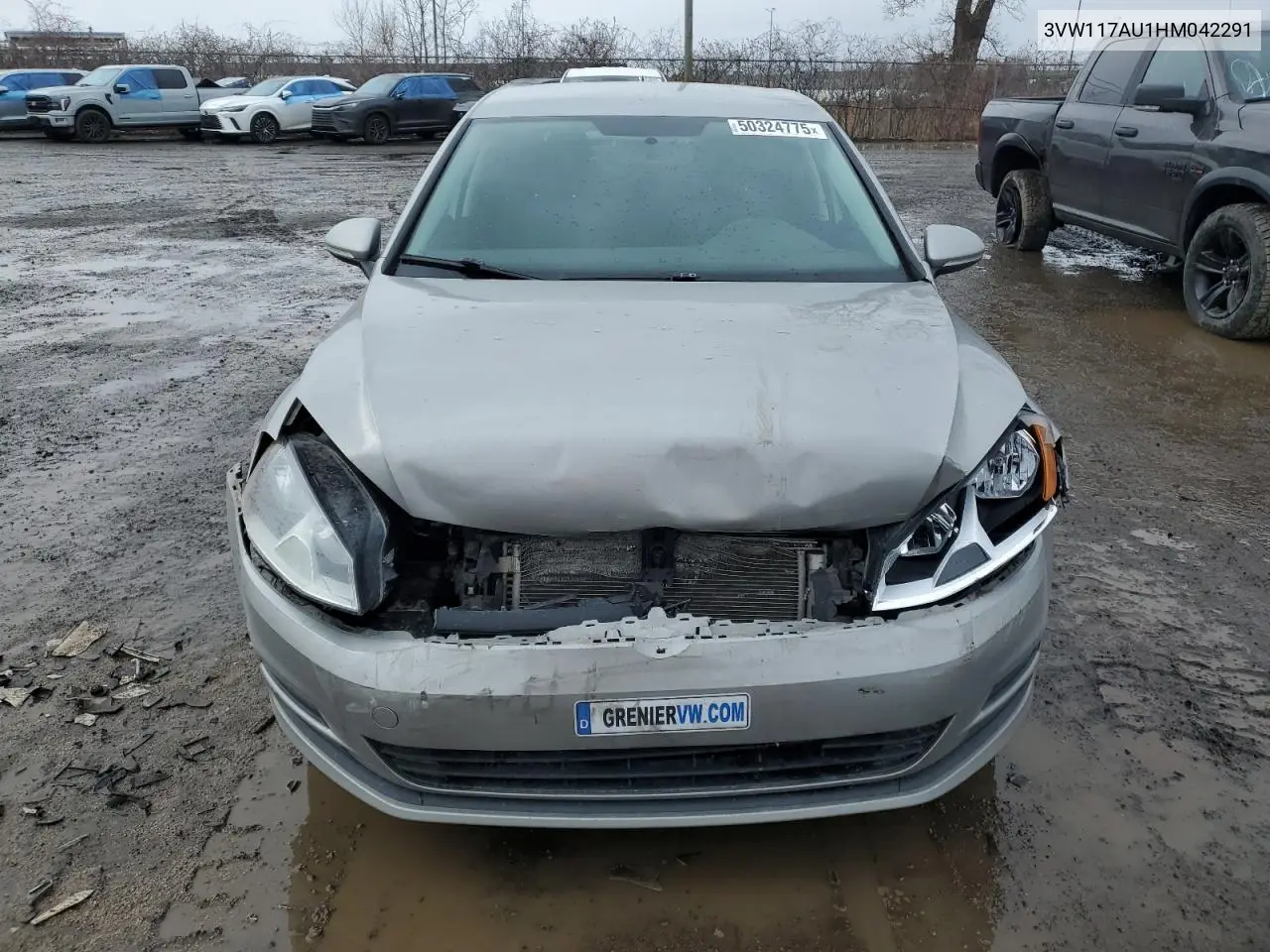 2017 Volkswagen Golf S VIN: 3VW117AU1HM042291 Lot: 50324775