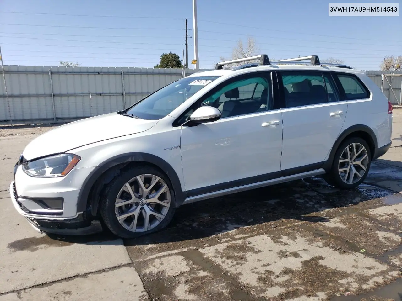 2017 Volkswagen Golf Alltrack S VIN: 3VWH17AU9HM514543 Lot: 52891975