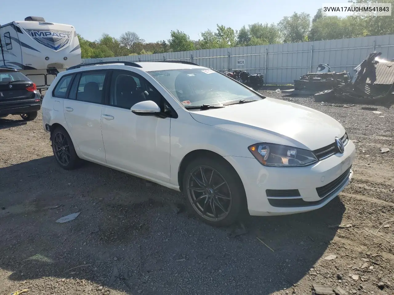 2017 Volkswagen Golf Sportwagen S VIN: 3VWA17AU0HM541843 Lot: 56175595