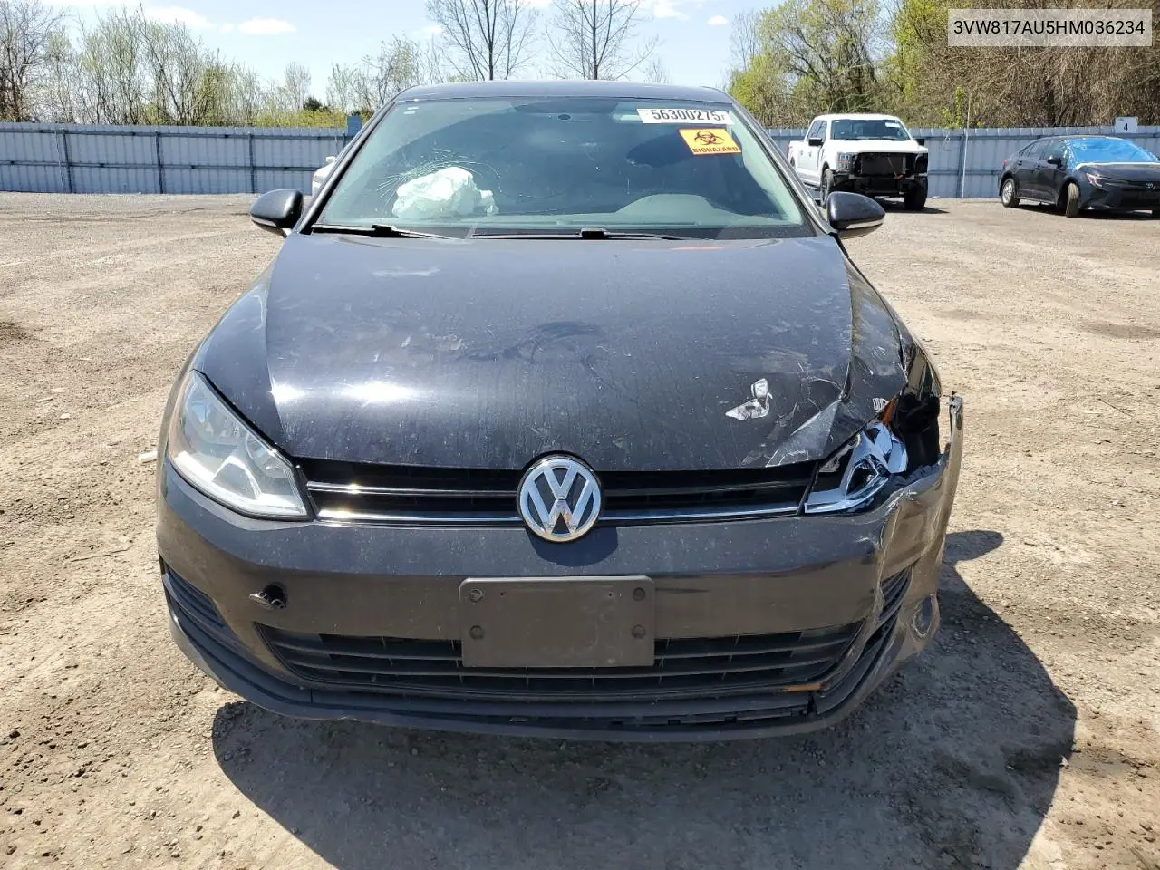 2017 Volkswagen Golf Trendline VIN: 3VW817AU5HM036234 Lot: 56300275