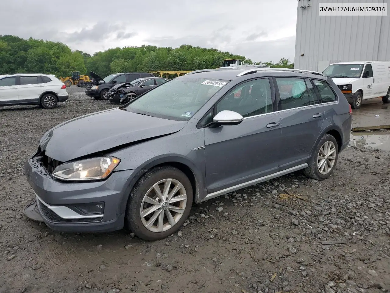2017 Volkswagen Golf Alltrack S VIN: 3VWH17AU6HM509316 Lot: 56400815