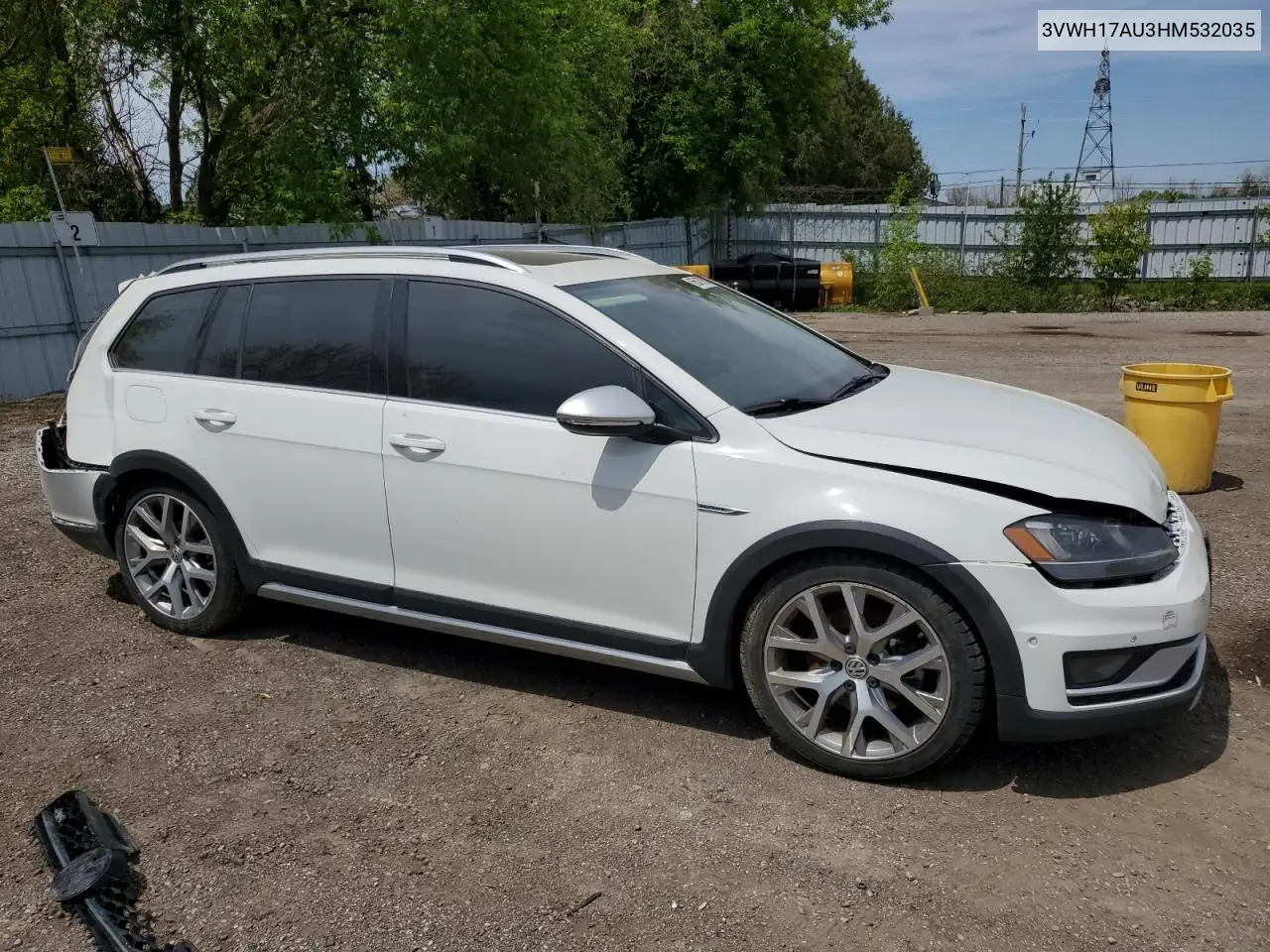 2017 Volkswagen Golf Alltrack S VIN: 3VWH17AU3HM532035 Lot: 56510785