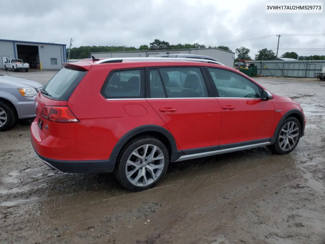 2017 Volkswagen Golf Alltrack S VIN: 3VWH17AU2HM529773 Lot: 56642535