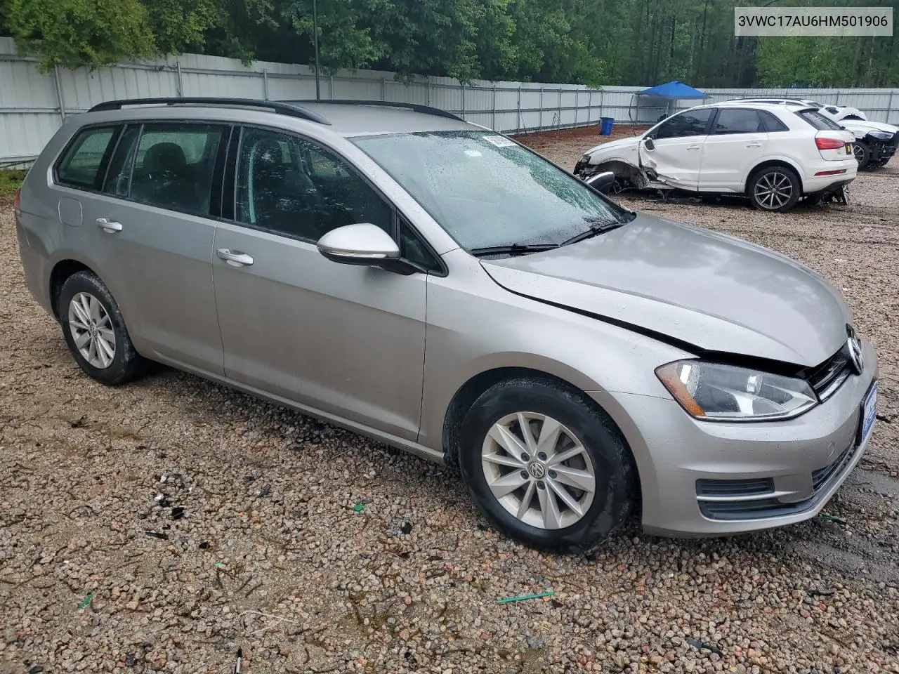 2017 Volkswagen Golf Sportwagen S VIN: 3VWC17AU6HM501906 Lot: 56769905