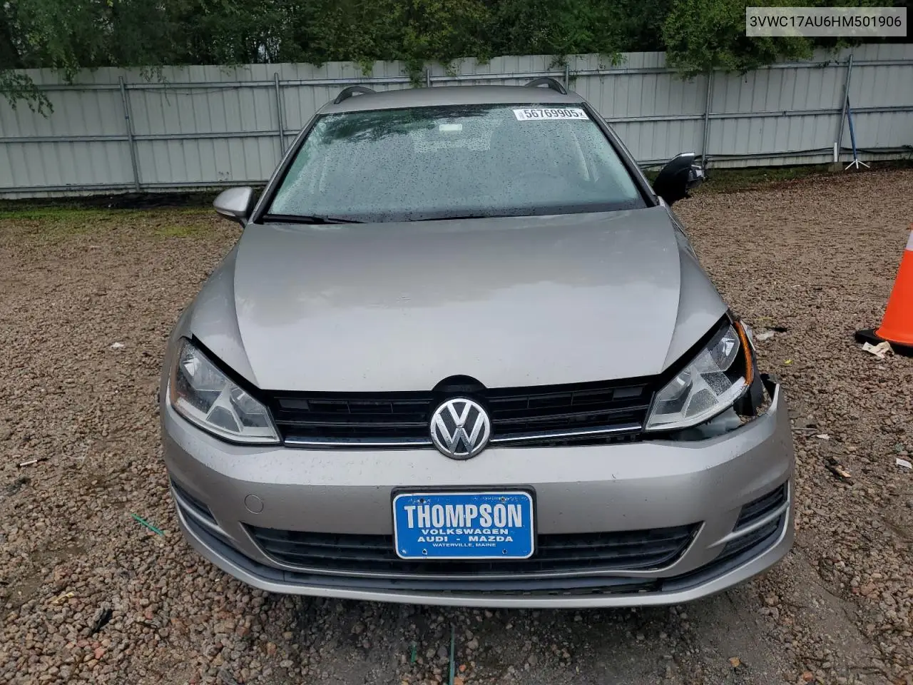 2017 Volkswagen Golf Sportwagen S VIN: 3VWC17AU6HM501906 Lot: 56769905