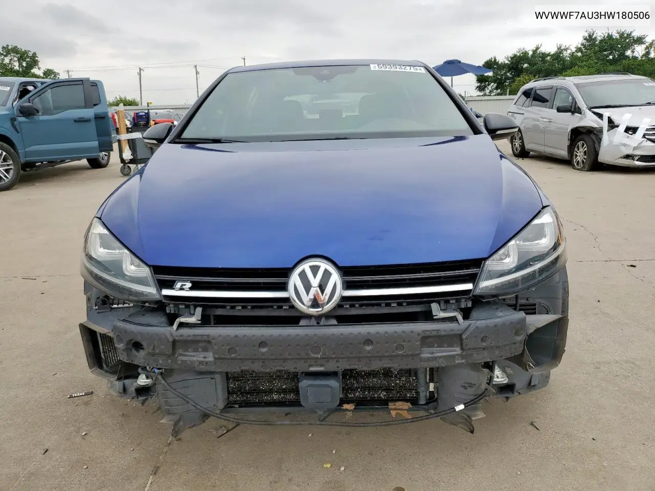 2017 Volkswagen Golf R VIN: WVWWF7AU3HW180506 Lot: 59393275