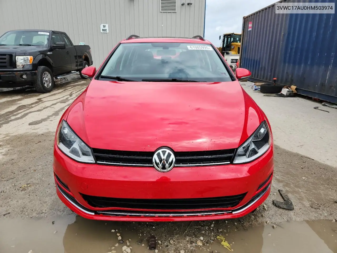 2017 Volkswagen Golf Sportwagen S VIN: 3VWC17AU0HM503974 Lot: 61005995