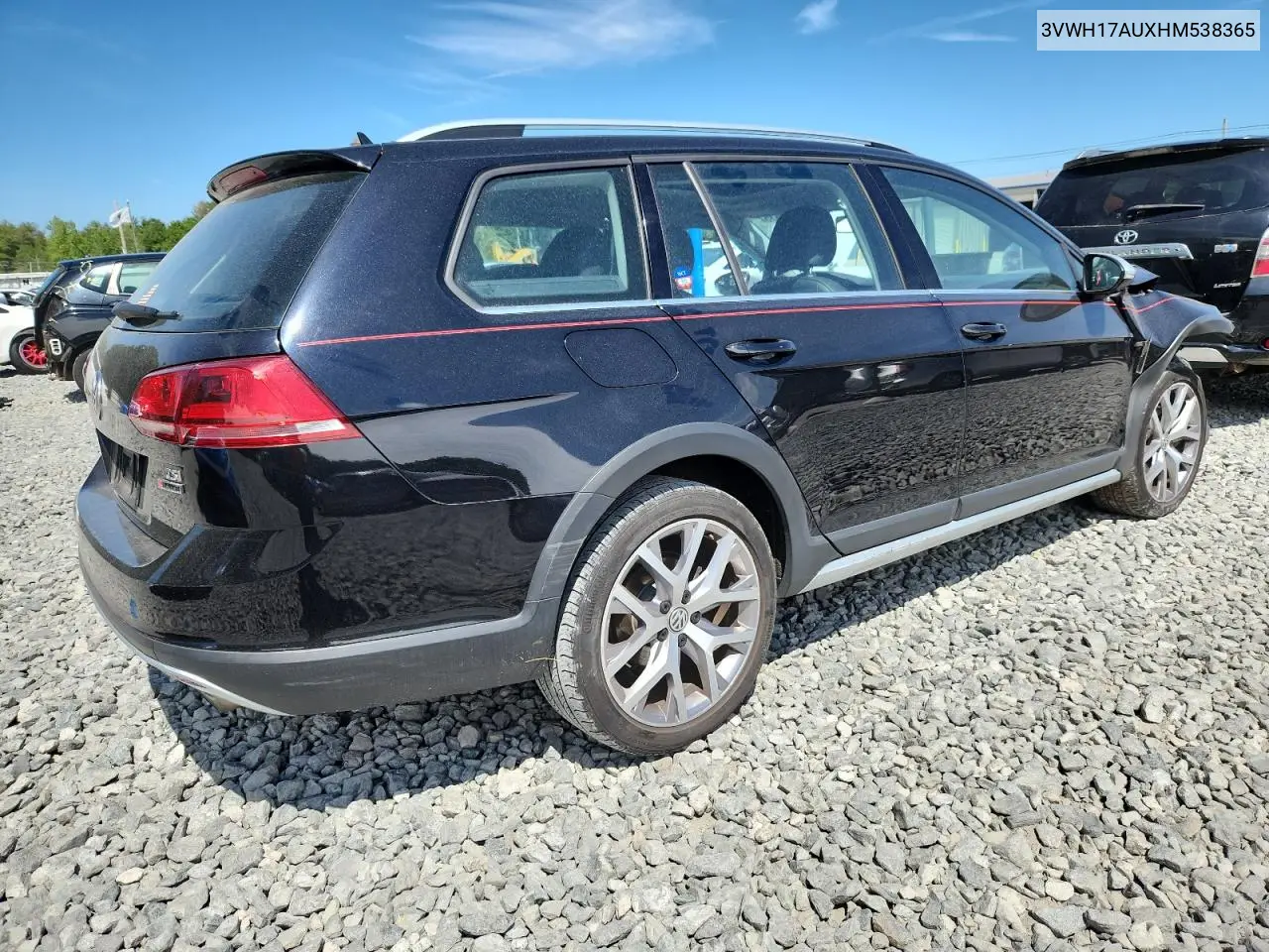 2017 Volkswagen Golf Alltrack S VIN: 3VWH17AUXHM538365 Lot: 62392635
