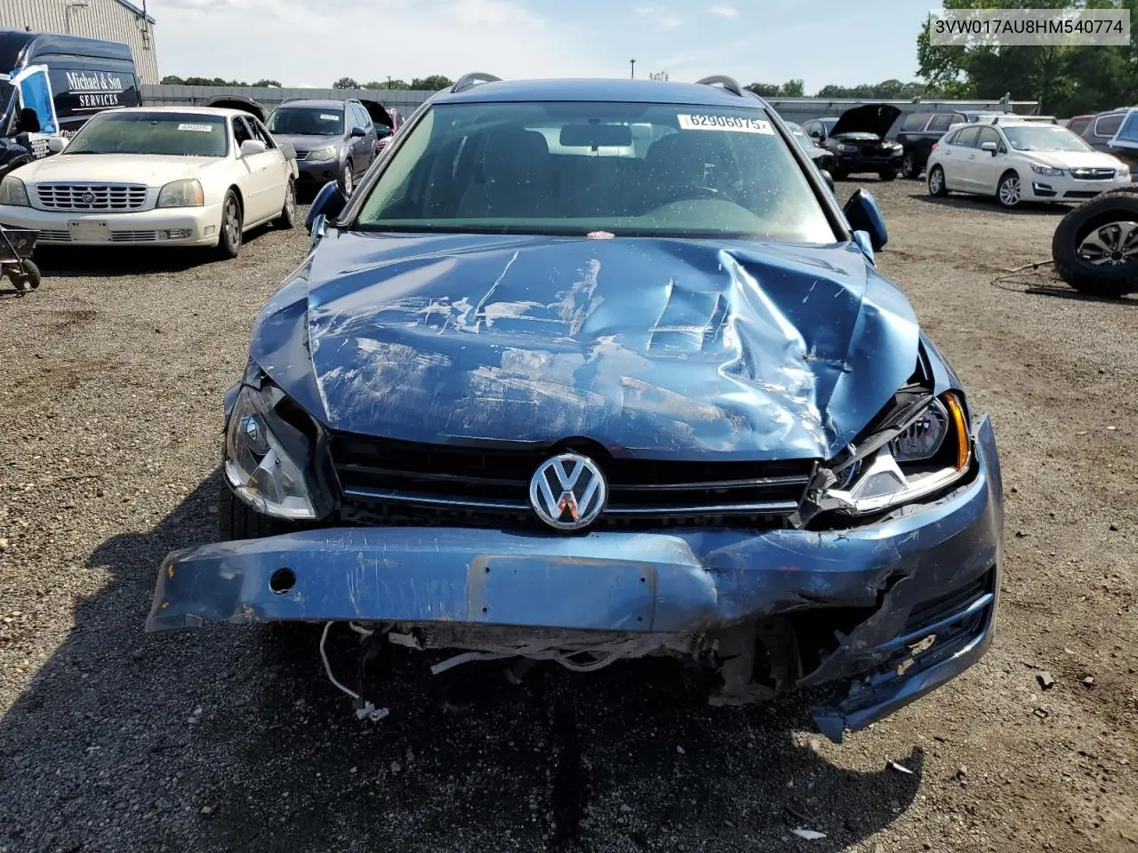 2017 Volkswagen Golf Sportwagen S VIN: 3VW017AU8HM540774 Lot: 62906075
