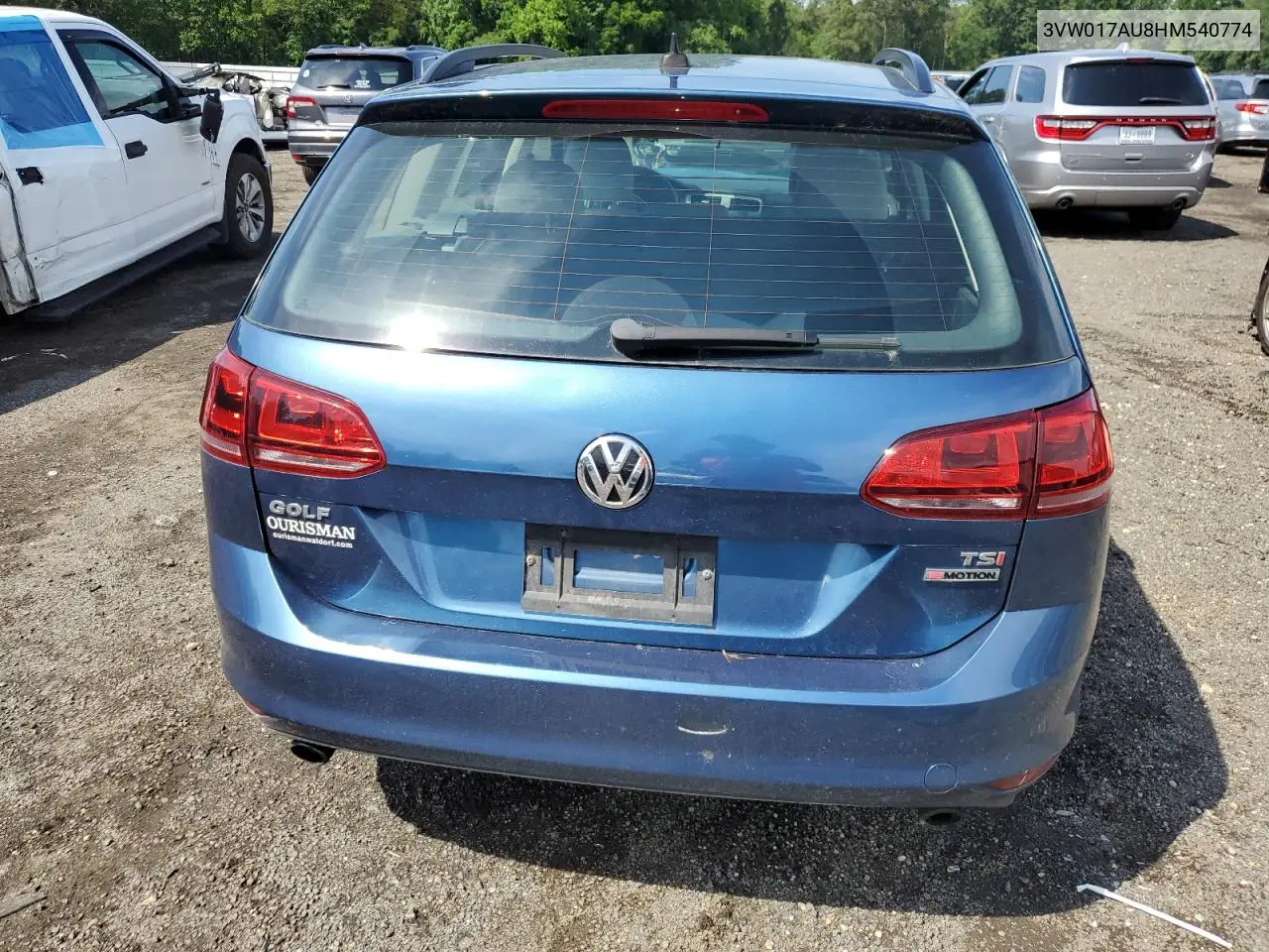 2017 Volkswagen Golf Sportwagen S VIN: 3VW017AU8HM540774 Lot: 62906075