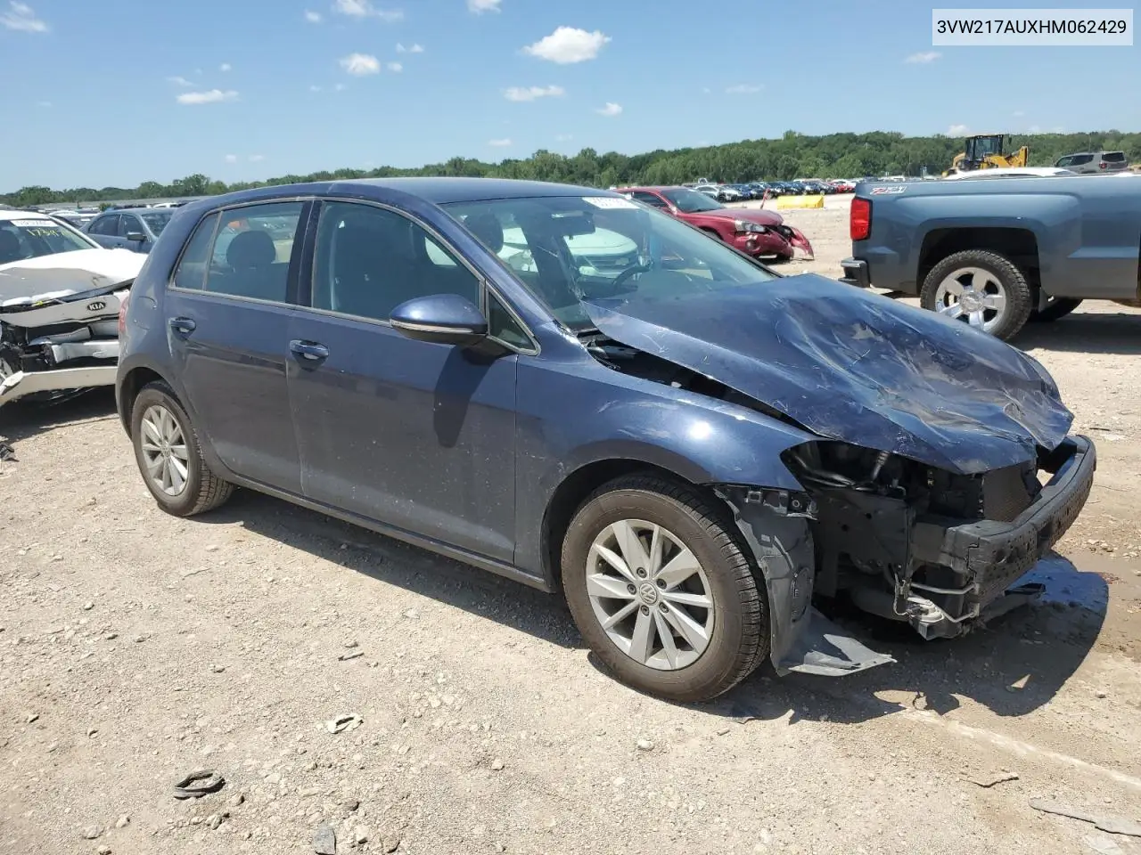 2017 Volkswagen Golf S VIN: 3VW217AUXHM062429 Lot: 63077565