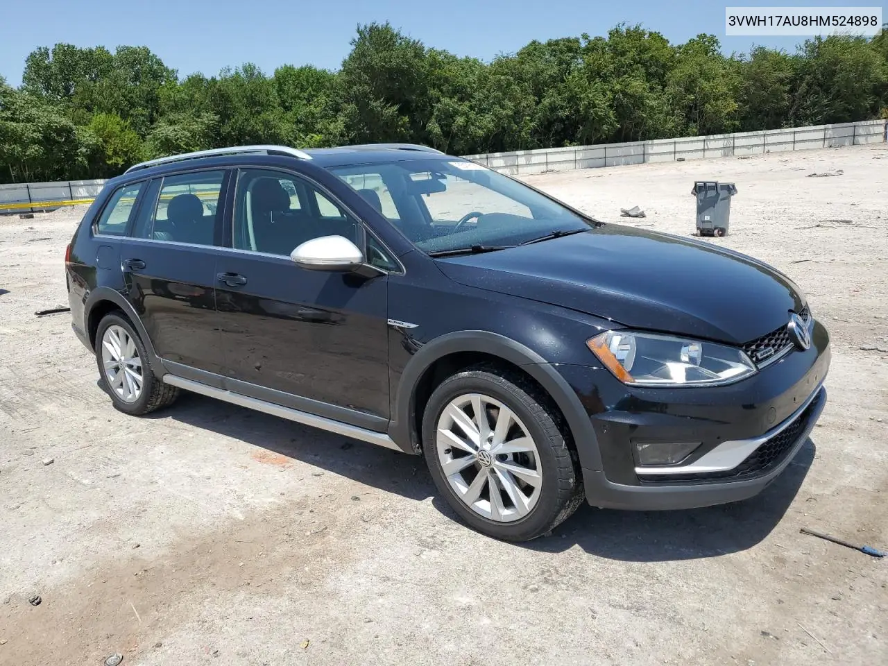 2017 Volkswagen Golf Alltrack S VIN: 3VWH17AU8HM524898 Lot: 65476135