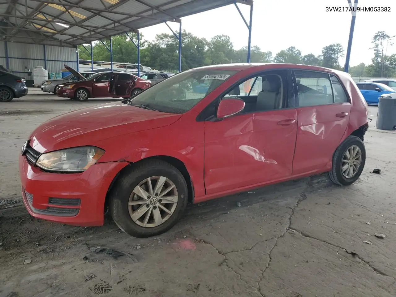 2017 Volkswagen Golf S VIN: 3VW217AU9HM053382 Lot: 65600755